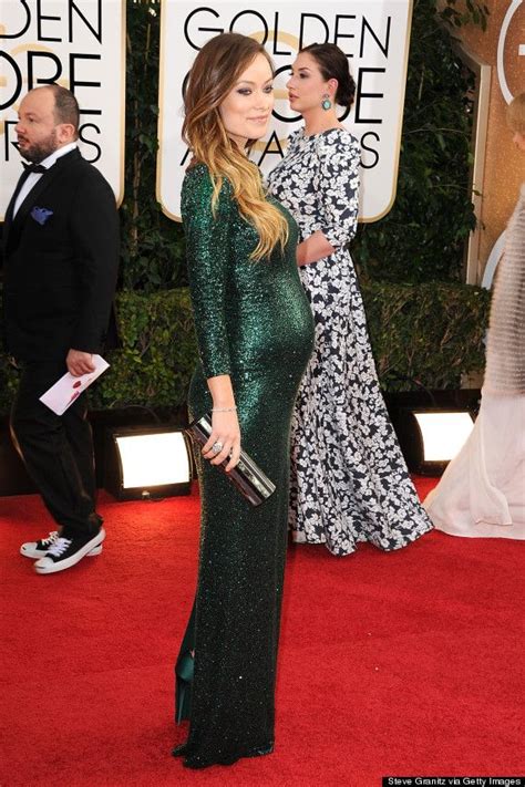 Pregnant Olivia Wilde Glows On The Golden Globes Red Carpet